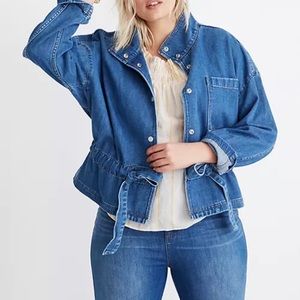 Madewell denim southlake military jacket in XS